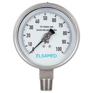 4" Silicone Filled Pressure Gauge